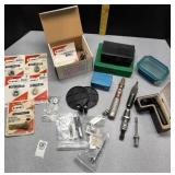 Various shell holders, primer, dies & cases