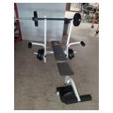 >Weider 138 weight bench & weights