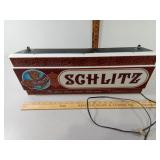 Schlitz Lighted Beer Sign, Missing Plug in,
