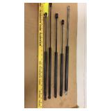 5 gas lift struts, various lengths & weights