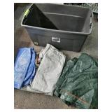 Large tote & 3 tarps