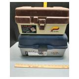 2 Tackle boxes with fishing contents