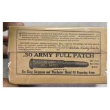Antique, Winchester .30 army (30-40) ammo, feels