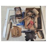 Tools, brushes, bungee cords