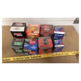 8 assorted engine oil filters, Baldwin, AC Delco,