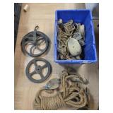 >Pulleys, rope, and more!