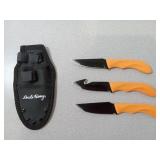 Set of 3 Uncle Henry knives with Sheath
