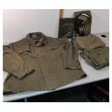 Military emergency blankets & field jacket and