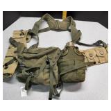 Military suspenders, bag , canteen & ammo pouches