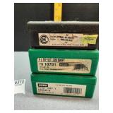 3 reloading die sets: 22, .220 Swift & .300 Sav
