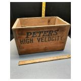Dupont Peters shot shells wood crate box
