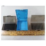 3 Plastic ammo boxes