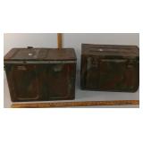 2 large military ammo boxes