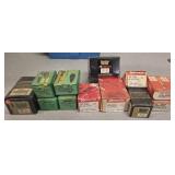 Open boxes 22 caliber bullets