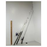 2- Rod/Reel Combos & 1- Fishing Pole, Reels-