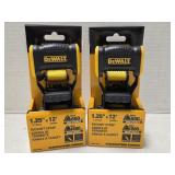 2 new DeWalt ratchet straps tie downs