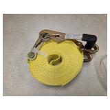 New 27' ratchet tie down strap w/ j hooks