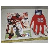 Autographed picture & new gloves