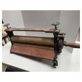 large antique laundry washer mangler