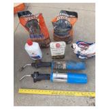 Propane torchs and charcoal, lighter fluid