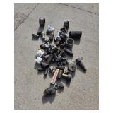 Pipe and attachments pieces some brass