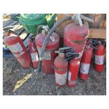 Fire extinguisher, some need charged, some are