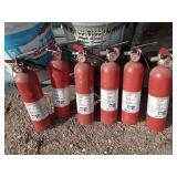 6 Fire Extinguishers All Needles are in the Green