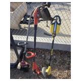 Various string trimmers, B&D Yard stick, and yard