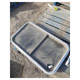 Semi sliding cab window