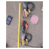 2 Dewalt  5' orbit sanders & 1 Black + Decker