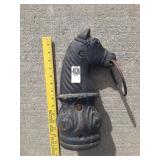 Cast iron horse head hitching post