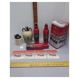 Budweiser holiday set & Glenmore Jug & other