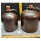 2 stoneware crock jugs