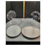 serving trays glass & plastic