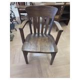 > Oak arm chair