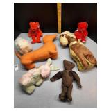 Various antique stuffed animals.  Ty & other