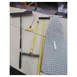 >Ironing Board, brooms& dusters