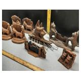 Scottie Dogs book ends, rack cast iron holder