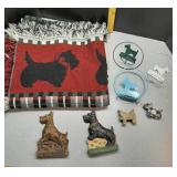 Scottie Dog  blanket, timex clock & other