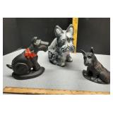 3 Scottie Dogs door stop