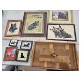 Scottie Dog pictures and wood tray