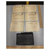 * WWII US War ration books with leatherette