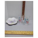 McDonald's Disney World glases & handpainted