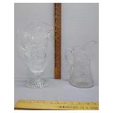 Lead Crystal tall  & cut glass pitcher