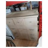 > Mid Century blonde dresser 37x43x19