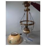 Glass hanging oil lamp hand painted chandelier