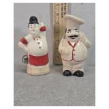 Ceramic Italian Chef, wife salt pepper shakers