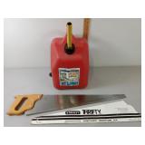 5gal Gas Can, Stanley Crosscut Handsaw