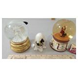 2 Musical Snow Globes, Scottie Dog Egg