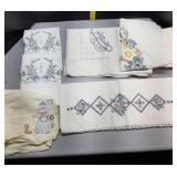 Hand embroidered pillowcase, table cloth ,dish